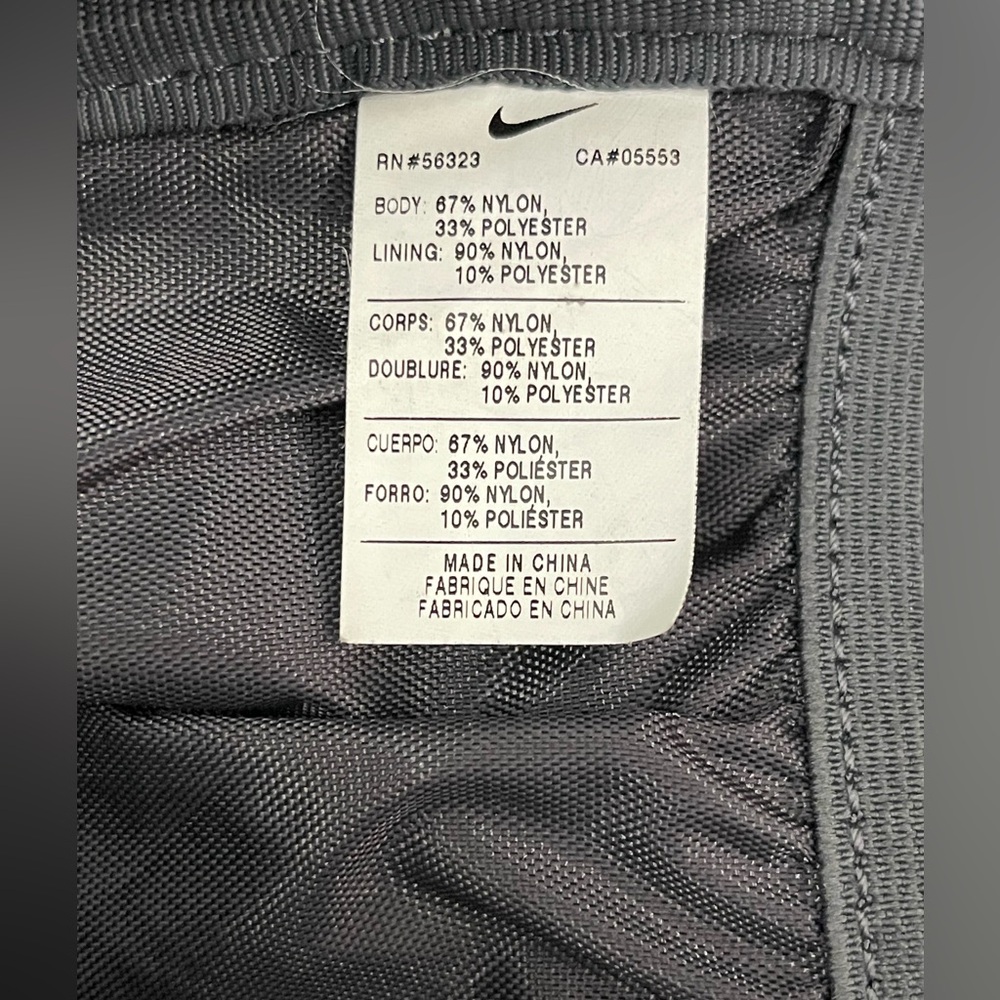 Nike running backpack with rain cover shoe compartment gray gym bag travel bag - Picture 12 of 13